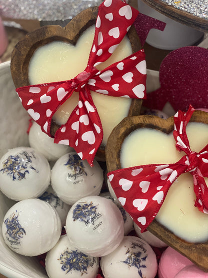 Heart Shaped Dough Bowl Candle